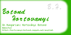 botond hortovanyi business card
